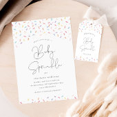 Niedliche Regenbogensprinkles Baby Sprinkle Dusche Einladung