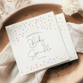 Niedliche Regenbogensprinkles Baby Sprinkle Dusche Serviette