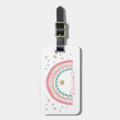 Niedliche Regenbogenstars Gepäckanhänger (Vorderseite vertikal)