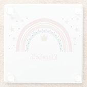 Niedliche Regenbogenstars Glasuntersetzer (Rückseite)