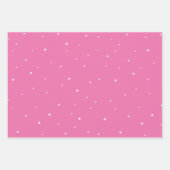 Niedliche Regenbogensteine auf Rosa und Weiß Geschenkpapier Set (Vorderseite)