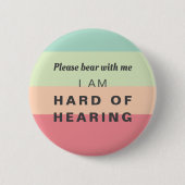 Niedliche Regenbogenstreifen-Pastel Button (Vorderseite)