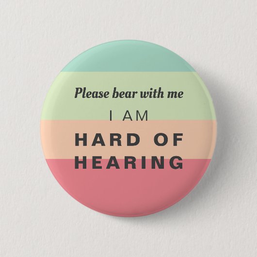 Niedliche Regenbogenstreifen-Pastel Button (Vorderseite)