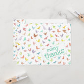 Niedliche Regenbogenvögel Vielen Dank Karte (Vorderseite/Rückseite Beispiel)
