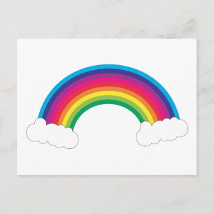 Niedliche Regenbogenwolken Postkarte