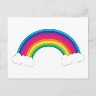 Niedliche Regenbogenwolken Postkarte