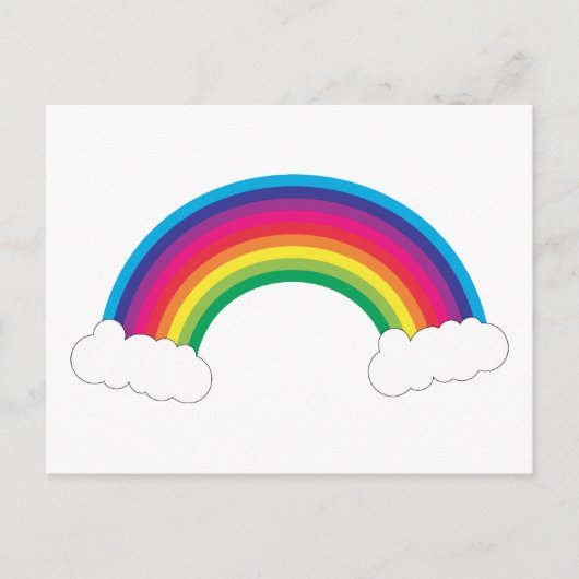 Niedliche Regenbogenwolken Postkarte (Vorderseite)