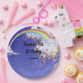 Niedliche Regenbogenwolken zum Geburtstag: Stellen Pappteller (Party)