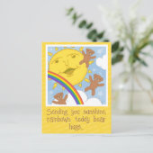 Niedliche Regenbows werden bald gut Erholung Postkarte (Stehend Vorderseite)