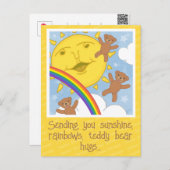 Niedliche Regenbows werden bald gut Erholung Postkarte (Vorne/Hinten)