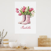Niedliche Regenstiefel und Gerahmtes Poster (Küche)