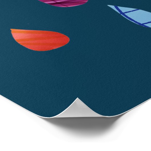 Niedliche Regentropfen Poster (Ecke)