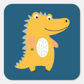 Niedliche Regenwaldtiere Quadratischer Aufkleber (Vorderseite)