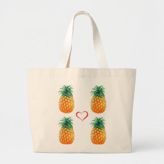 Niedliche reife gelbe Ananas-Taschentasche Jumbo Stoffbeutel