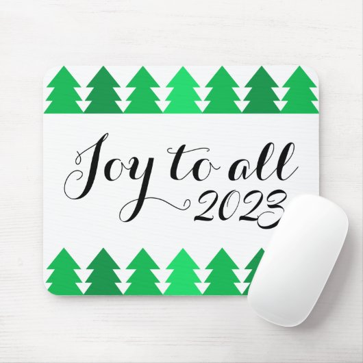 Niedliche Reihen von grünen Weihnachtsbaumen Freud Mousepad (Mit Mouse)