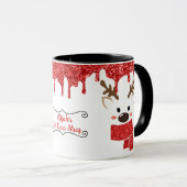 Niedliche Reindeer personalisieren Tasse (VorderseiteRechts)