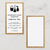 Niedliche Reinigung liefert Imitate Gold Glitzer C Visitenkarte (Vorne/Hinten)