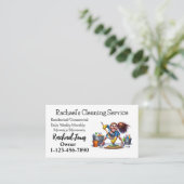 Niedliche Reinigung Visitenkarte (Stehend Vorderseite)