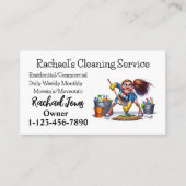 Niedliche Reinigung Visitenkarte (Vorderseite)