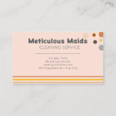 Niedliche Reinigungsdienste für Cartoon mit Elemen Visitenkarte (Rückseite)