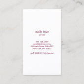 Niedliche Reinigungsdienste Haushaltshilfe Rosa Gl Visitenkarte (Rückseite)