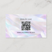 Niedliche Reinigungsdienstmitte QR CODE Visitenkarte (Rückseite)