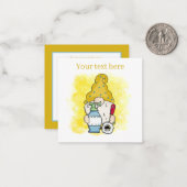 niedliche Reinigungsfirmen ergänzen Text-gnome Mitteilungskarte (Vorderseite/Rückseite Beispiel)