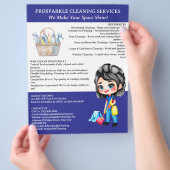 Niedliche Reinigungsgesellschaft Flyer (Hand)