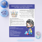 Niedliche Reinigungsgesellschaft Flyer (Einzeln)
