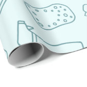 niedliche Reinigungswerkzeuge Geschenkpapier (Rolleneckpunkt)