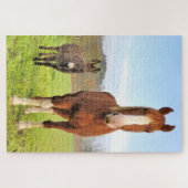 Niedliche Reiter- und Donkey-Freunde von Landtiere Puzzle (Horizontal)