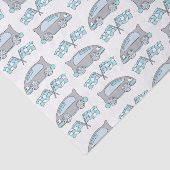 Niedliche Rennwagen und Flaggen Kindermuster Seidenpapier (Ausschnitt)