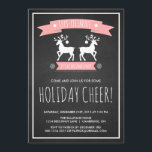 Niedliche Rentier Chalkboard Feierlichkeiten Einla Einladung<br><div class="desc">Schneeflocken und Rentier Chalkboard Feier Einladung Individuelle Feier Einladung. Es enthielt zwei rosa Banner,  Schneeflocken und Zwillingsrentiere mit Ornamenten.</div>