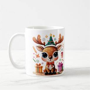 Niedliche Rentier Frohe Weihnachtsgeschenke Kaffeetasse