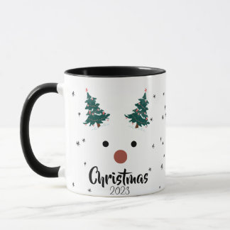 Niedliche Rentier Girl Weihnachtsmannmütze Individ Tasse