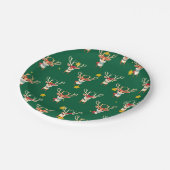 Niedliche Rentier-Papier-Teller Pappteller (Schrägansicht)