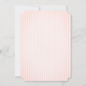 Niedliche Rentier Pink Stripes Babydusche Einladung (Rückseite)