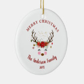 Niedliche Rentier Weihnachtsfeier Keramik Ornament (Rechts)