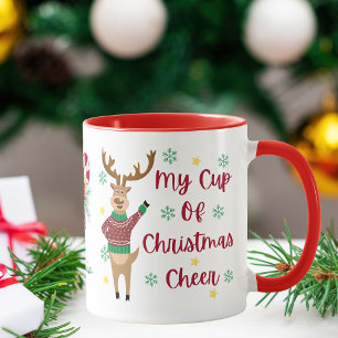Niedliche Rentier Weihnachtsjubelesse Tasse