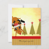 Niedliche Rentiere Einladung (Rückseite)