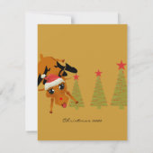 Niedliche Rentiere Einladung (Rückseite)