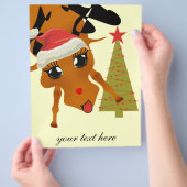 Niedliche Rentiere Flyer (Hand)