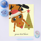 Niedliche Rentiere Flyer (Einzeln)