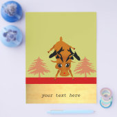 Niedliche Rentiere Flyer (Einzeln)