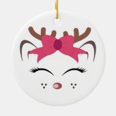 Niedliche Rentiere Keramik Ornament (Hinten)