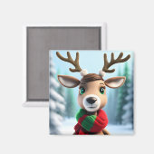 Niedliche Rentiere Magnet (Vorderseite/Rückseite)