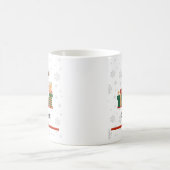 Niedliche Rentiere mit Geschenkdesign mit Ihrem Na Kaffeetasse (Mittel)