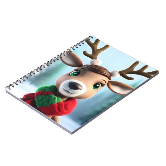 Niedliche Rentiere Notizblock (Linke Seite)