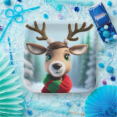 Niedliche Rentiere Pappteller (Party)