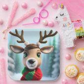 Niedliche Rentiere Pappteller (Party)